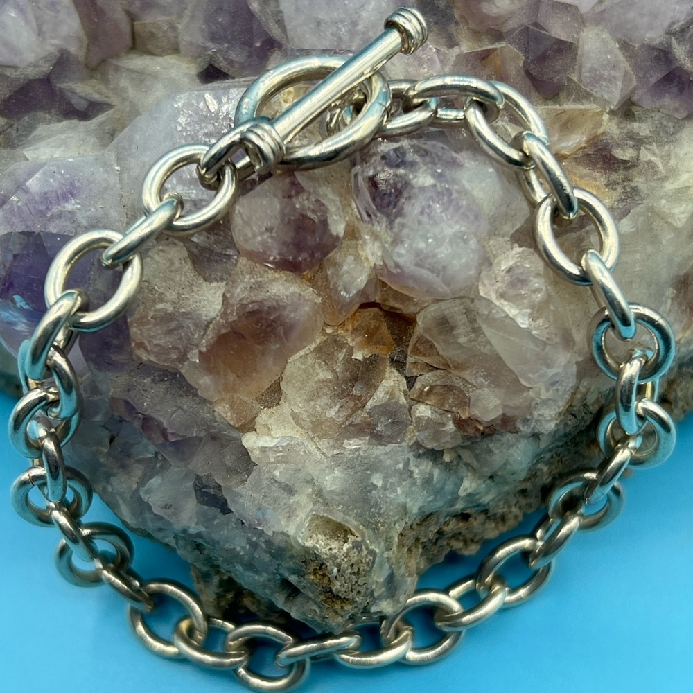 Sterling Toggle Chain Bracelet - Picture 2 of 4
